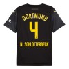 Virallinen Fanipaita + Shortsit Borussia Dortmund N. Schlotterbeck 4 Vieraspelipaita 2024-25 - Lasten